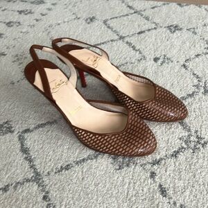 Christian louboutain sling backs 38.5